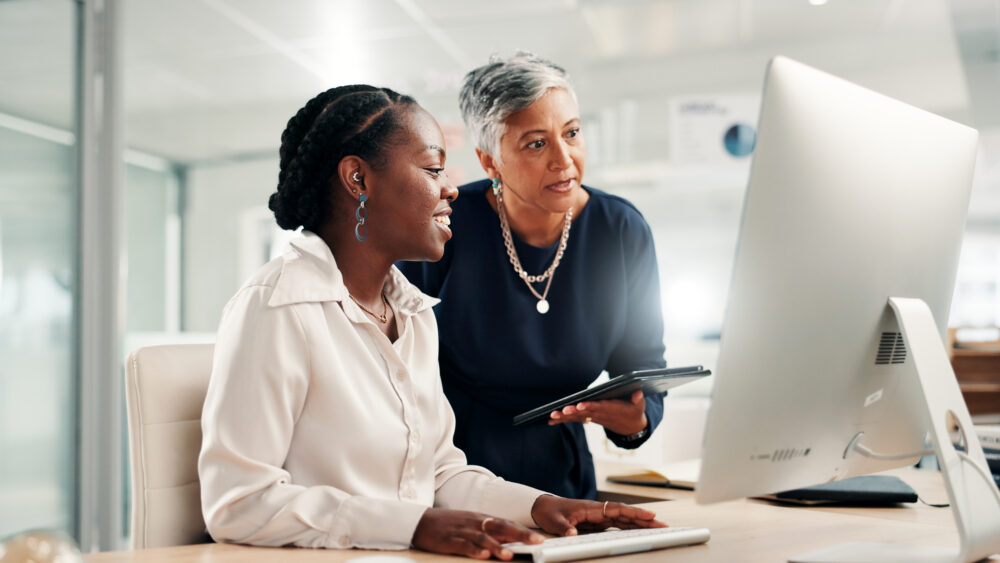 government employees on computer